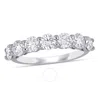 Created Forever 1 3/4 Ct Tw Lab Created Diamond Semi-eternity Anniversary Band In 14k White Gold In White