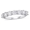 Created Forever 1 3/4ct Tw Lab-grown Diamond Semi-eternity Anniversary Band In 14k White Gold In Silver