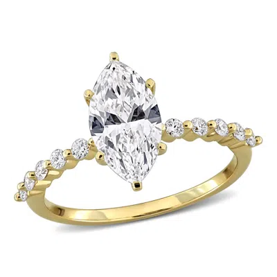 Created Forever 1 3/4ct Tw Marquise And Round-cut Lab Grown Diamond Engagement Ring In 14k Yellow Go In ["yellow"]