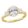 Created Forever 1 3/4ct Tw Multi-shaped Lab-grown Diamond Ring With Side Stones In 14k Yellow Gold In Yellow