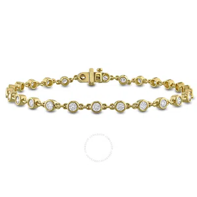 Created Forever 1 3/5ct Tw Lab-grown Diamond Tennis Bracelet In 10k Yellow Gold