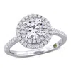 Created Forever 1 1/2ct Tw Lab-grown Diamond Double Halo Engagement Ring In 14k White Gold In White