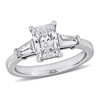Created Forever 1 4/5ct Tw Lab-grown Diamond 3-stone Ring In 14k White Gold In ["white"]