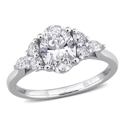 Created Forever 1 5/8ct Tw Multi-shaped Lab-grown Diamond Engagement Ring In 14k White Gold In ["white"]