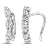 Created Forever 1 Ct Lab Grown Diamond Tw Charm Earrings Silver In Metallic