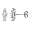 Created Forever 1 Ct Lab Grown Diamond Tw Fashion Post Earrings Silver In Metallic