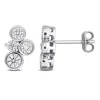 Created Forever 1 Ct Lab Grown Diamond Tw Fashion Post Earrings Silver In Metallic