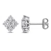 Created Forever 1 Ct Lab Grown Diamond Tw Fashion Post Earrings Silver In Metallic