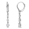 Created Forever 1 Ct Lab Grown Diamond Tw Leverback Earrings Silver In Metallic