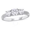CREATED FOREVER CREATED FOREVER 1 CT TW LAB CREATED DIAMOND 3-STONE ENGAGEMENT RING IN 14K WHITE GOLD