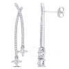 CREATED FOREVER CREATED FOREVER 1 CT TW PRINCESS & ROUND LAB CREATED DIAMOND EARRINGS IN 14K WHITE GOLD