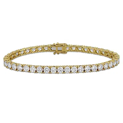 Created Forever 10 5/8ct Tw Lab-grown Diamond Tennis Bracelet In 14k Yellow Gold - 7.25 In