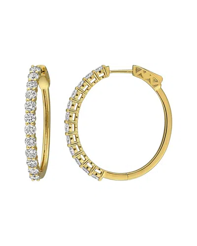 Created Forever 10k 2.40 Ct. Tw. Lab-grown Diamond Hoop Earrings In Orange