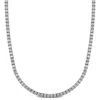 Created Forever 12 1/4ct Tw Lab-grown Diamond Tennis Necklace 14k White Gold-16 In In Silver