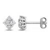 Created Forever 1/2 Ct Lab Grown Diamond Tw Fashion Post Earrings Silver In Metallic