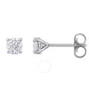 Created Forever 1/2ct Tdw Lab-created Diamond Solitaire Stud Earrings In 14k White Gold In White