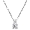 Created Forever 1/2ct Tw Lab Grown Diamond Pendant With Chain In Sterling Silver In Metallic