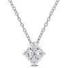 Created Forever 1/2ct Tw Lab Grown Diamond Pendant With Chain In Sterling Silver In Metallic