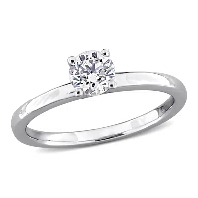 Created Forever 1/2ct Tw Lab-grown Diamond Solitaire Engagement Ring In 10k White Gold