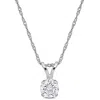 Created Forever 1/2ct Tw Lab-grown Diamond Solitaire Pendant With Chain In 14k White Gold - 17 In