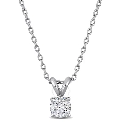 Created Forever 1/2ct Tw Lab-grown Diamond Solitaire Pendant With Chain In Platinum - 18 In (igi Cer In Yellow
