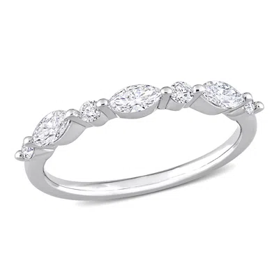 Created Forever 1/2ct Tw Marquise Lab-grown Diamond Ring In Platinum Plated Sterling Silver