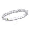 Created Forever 1/5ct Tw Lab-grown Diamond Semi-eternity Anniversary Ring In 14k White Gold In White