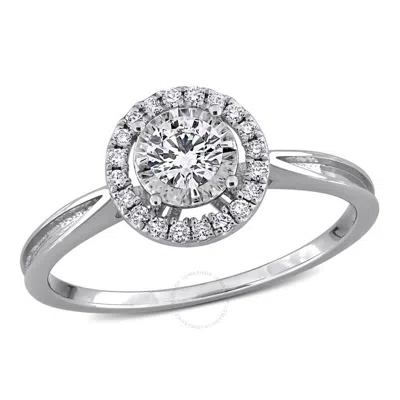 Created Forever 1/3ct Tw Lab-grown Diamond Double Halo Ring In 18k White Gold