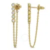 Created Forever 1/3ct Tw Lab-grown Diamond Drop Chain Earrings In 14k Yellow Gold
