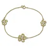 Created Forever 1/3ct Tw Lab-grown Diamond Flower Station Bracelet In 14k Yellow Gold In Gold