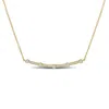 Created Forever 1/3ct Tw Lab-grown Diamond Necklace 18k Yellow Silver-17 In In Yellow
