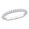 Created Forever 1/3ct Tw Lab-grown Diamond Semi-eternity Anniversary Band In 14k White Gold In White