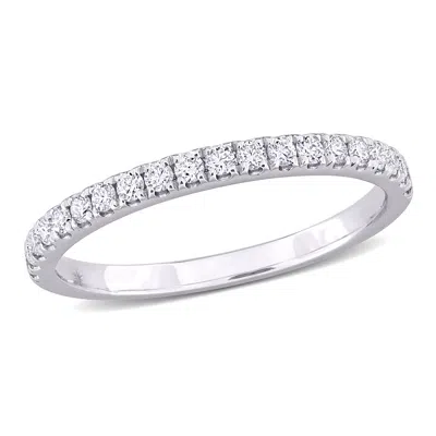 Created Forever 1/3ct Tw Lab-grown Diamond Semi-eternity Anniversary Band In 14k White Gold