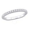 Created Forever 1/3ct Tw Lab-grown Diamond Semi-eternity Anniversary Band In 14k White Gold In White