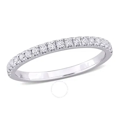 CREATED FOREVER CREATED FOREVER 1/3CT TW LAB-GROWN DIAMOND SEMI-ETERNITY ANNIVERSARY BAND IN 14K WHITE GOLD