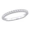 Created Forever 1/3ct Tw Lab-grown Diamond Semi-eternity Anniversary Band In 14k White Gold In Silver