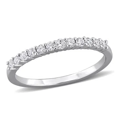 Created Forever 1/3ct Tw Lab-grown Diamond Anniversary Band In Sterling Silver In Metallic