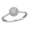 Created Forever 1/4ct Tw Lab-grown Diamond Halo Engagement Ring In 18k White Gold In White
