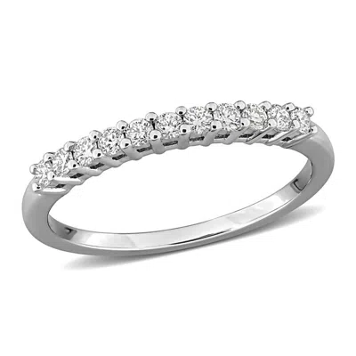 Created Forever 1/4ct Tw Lab-grown Diamond Anniversary Band In Sterling Silver In Metallic
