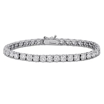 Created Forever 14ct Tw Lab-grown Diamond Tennis Bracelet In 18k White Gold - 7.25 In In Metallic
