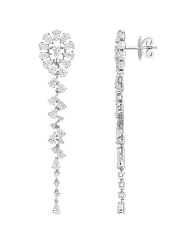 Created Forever 14k 0.30 Ct. Tw. Lab-grown Diamond Drop Earrings In Silver
