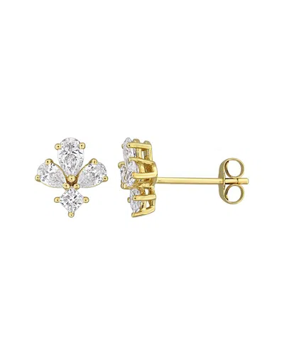 Created Forever 14k 0.36 Ct. Tw. Lab-grown Diamond Stud Earrings In Orange