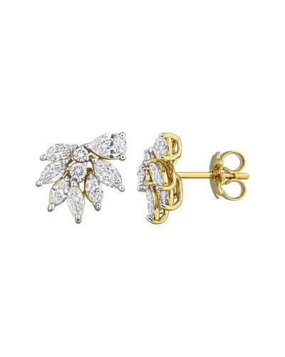 Created Forever 14k 0.40 Ct. Tw. Lab-grown Diamond Stud Earrings In Orange