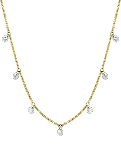 Created Forever 14k 0.60 Ct. Tw. Lab-grown Diamond Station Necklace In Metallic