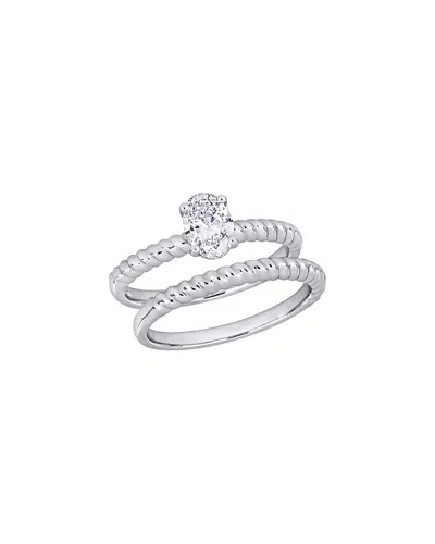 Created Forever 14k 0.70 Ct. Tw. Lab-grown Diamond Bridal Ring Set In Metallic