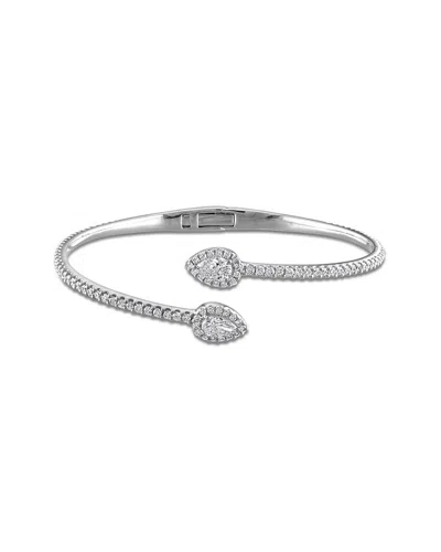 Created Forever 14k 0.70 Ct. Tw. Lab-grown Diamond Open Bangle In Metallic