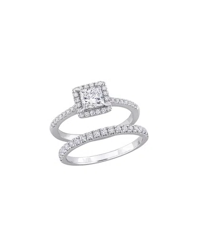 Created Forever 14k 0.75 Ct. Tw. Lab-grown Diamond Bridal Ring Set In Purple