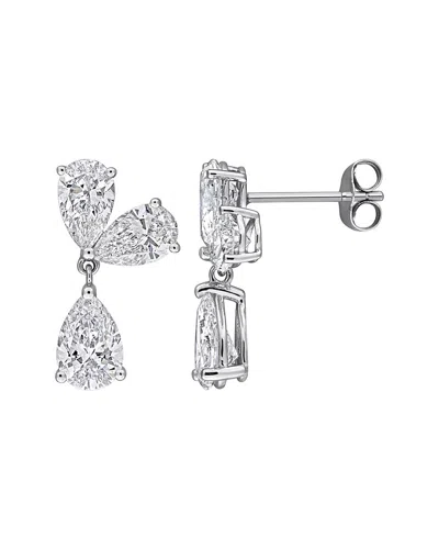 Created Forever 14k 0.75 Ct. Tw. Lab-grown Diamond Drop Earrings In Silver
