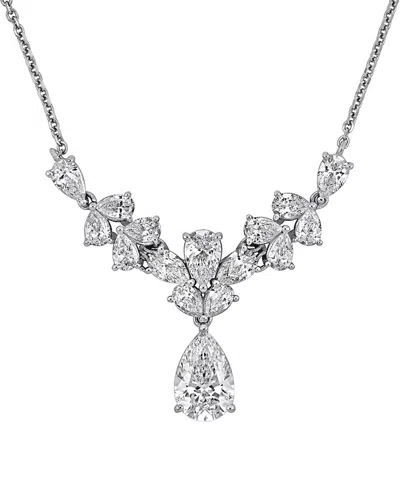 Created Forever 14k 1.25 Ct. Tw. Lab-grown Diamond Drop Necklace In Orange