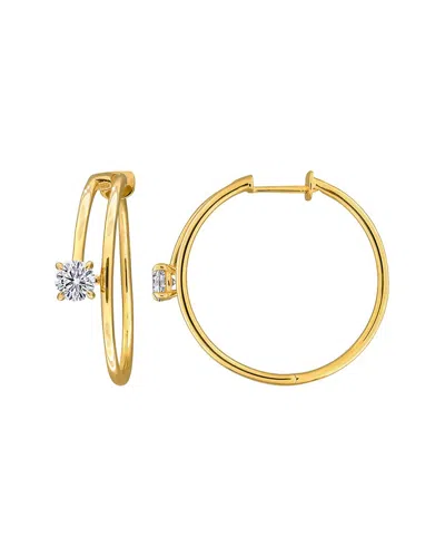 Created Forever 14k 1.40 Ct. Tw. Lab-grown Diamond Hoop Earrings In Orange